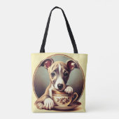 Tote Bag Joli chiot Whippet (Dos)