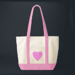 Tote Bag Joli Coeur d'Amour Rose et Blanc.<br><div class="desc">Un coeur rose bonbon sur un arrière - plan blanc.</div>