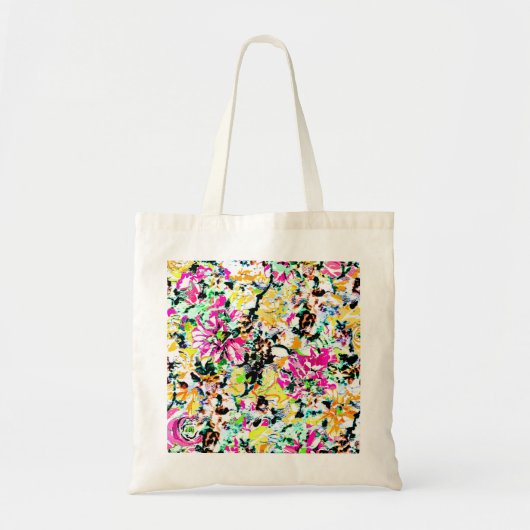 Tote Bag Joli coloré abstrait floral (Devant)