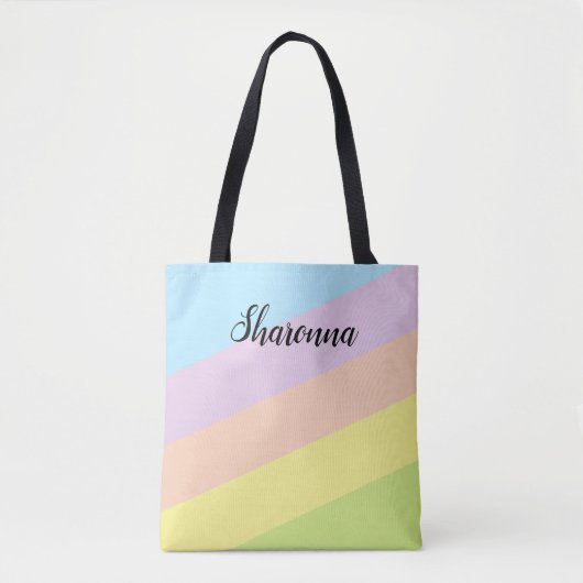 Tote Bag Joli coloré rayé (Devant)