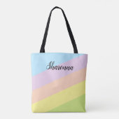 Tote Bag Joli coloré rayé (Dos)