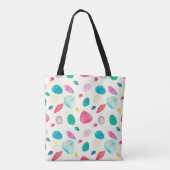 Tote Bag Joli coquillages colorés Motif beige (Dos)