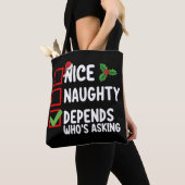 Tote Bag Joli Coquin Dépend De Qui Demande Noël (De près)