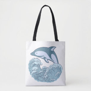 Tote Bag Joli dauphin bleu