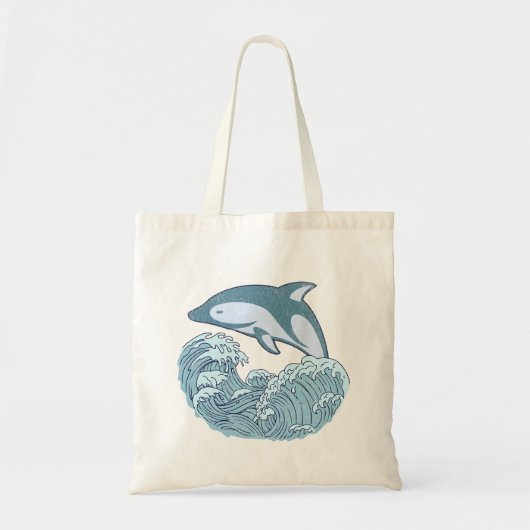 Tote Bag Joli dauphin bleu (Devant)