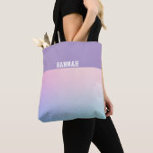 Tote Bag Joli dégradé rose violet (De près)