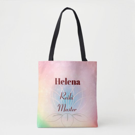 Tote Bag Joli design personnalisé Reiki Master (Devant)