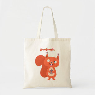 Tote Bag Joli dessin animé d'écureuil roux
