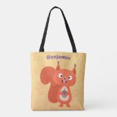 Tote Bag Joli dessin animé d'écureuil roux (Dos)