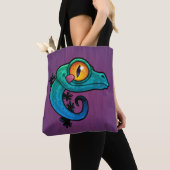Tote Bag Joli dessin coloré Gecko (De près)