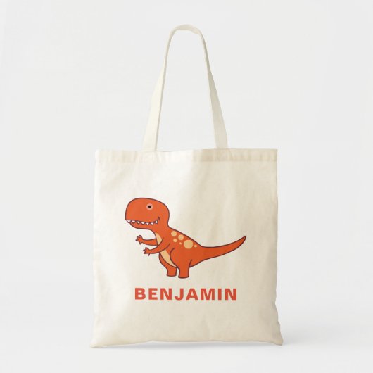 Tote Bag Joli Dinosaure Orange (Devant)