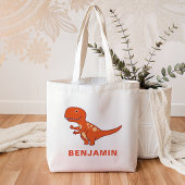 Tote Bag Joli Dinosaure Orange