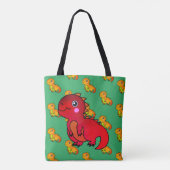 Tote Bag Joli Dinosaure Rouge Trex (Dos)