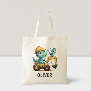 Tote Bag Joli dinosaure Trex conduisant un véhicule de cons