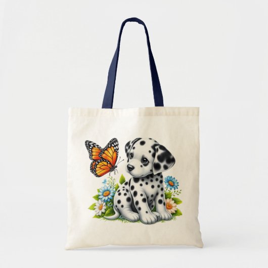 Tote Bag Joli(e) ami(e) dalmate/papillon (Devant)
