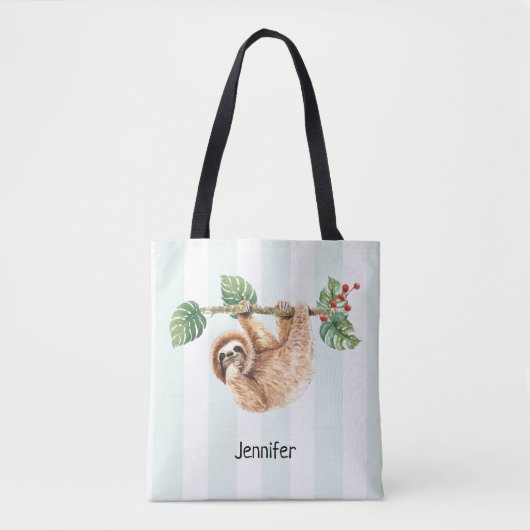 Tote Bag Joli fentes accroché à l'aquarelle vers le bas (Devant)