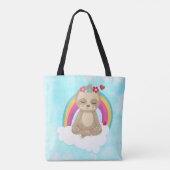 Tote Bag Joli fentes Brown, Méditant sur un nuage (Dos)