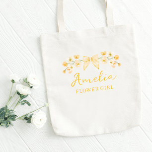 Tote Bag Joli Fleur sauvage Boho Jaune Chic Flower Girl