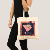 Tote Bag Joli Floral I Love South Carolina State Map (Devant (produit))
