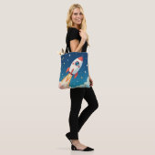 Tote Bag Joli fusée spatiale décollant (Sur le modèle)