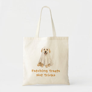 Tote Bag Joli Golden Retriever Halloween Fantôme Tours Trai