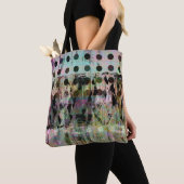 Tote Bag Joli grain iridescent abstrait en bois de point de (De près)