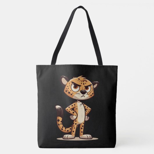 Tote Bag joli guépard mécontent (Devant)