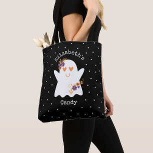 Tote Bag Joli Halloween Ghost Trick ou traiter bonbon