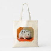 Tote Bag Joli Hamster syrien blanc noir tacheté drôle anima (Dos)