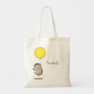 Tote Bag Joli hérisson et motif de dessin animé de ballon