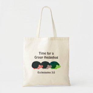 Tote Bag Joli hérisson   GROUP HEDGEHUG Texte personnalisab