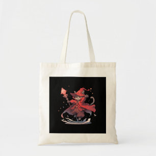 Tote Bag Joli Héros Chat Mage Rouge