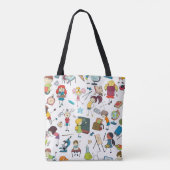 Tote Bag Joli Illustré Retour à l'école (Dos)