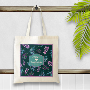 Tote Bag Joli jardin floral aquarelle