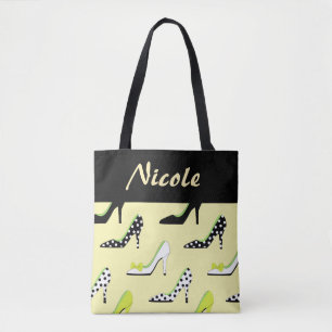 Tote Bag Joli Jaune Talons Chic