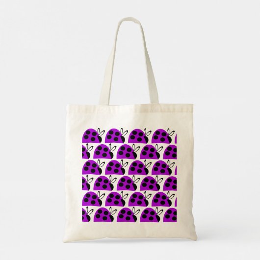 Tote Bag Joli Ladybug violet (Dos)