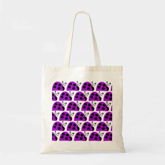 Tote Bag Joli Ladybug violet (Devant)