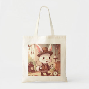 Tote Bag Joli Lapin Blanc Merveilleux Monde Fantaisiste Gar