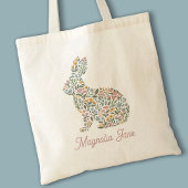Tote Bag Joli lapin lapin de Pâques lapin Fleur sauvage enf