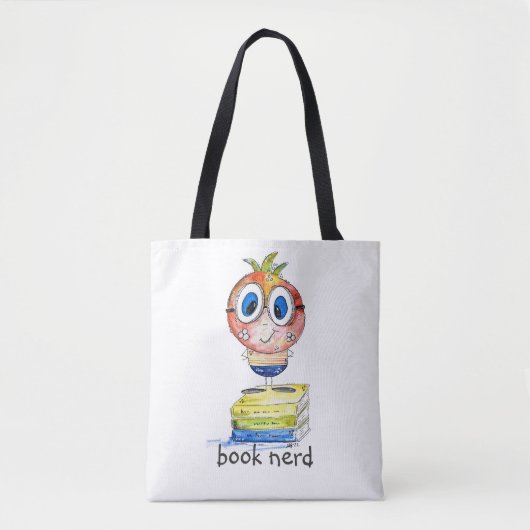 Tote Bag Joli livre blanc Nerd (Devant)