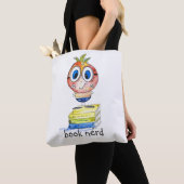 Tote Bag Joli livre blanc Nerd (De près)