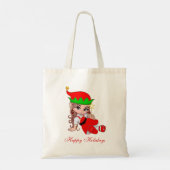 Tote Bag Joli lutin de Noël fée & Texte modifiable (Dos)
