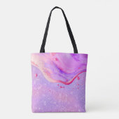 Tote Bag Joli marbre violet art parties scintillant monogra (Dos)