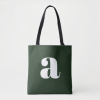 Joli monogramme blanc pastel vert lettrage rétro 