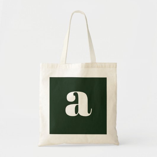 Tote Bag Joli Monogramme Pastel Blanc Vert (Devant)