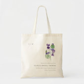Tote Bag Joli Monogramme Violet Fête des mariées de Bund Fl (Devant)