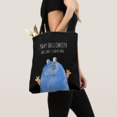 Tote Bag Joli Monster Candy Monogram Custom Halloween Fourr (De près)