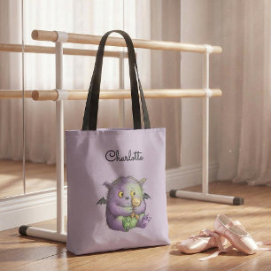 Tote Bag Joli Monstre Buddies Violet Vert Fluffy
