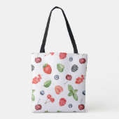 Tote Bag Joli Motif Berry aquarelle (Dos)