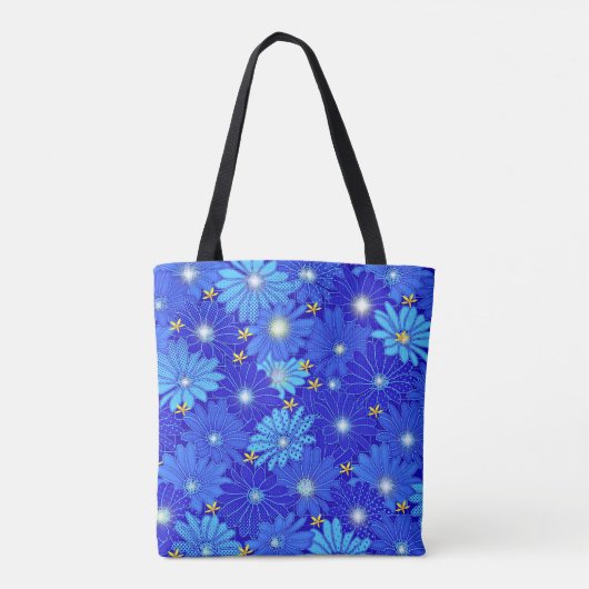 Tote Bag Joli Motif Blue Daisy (Dos)